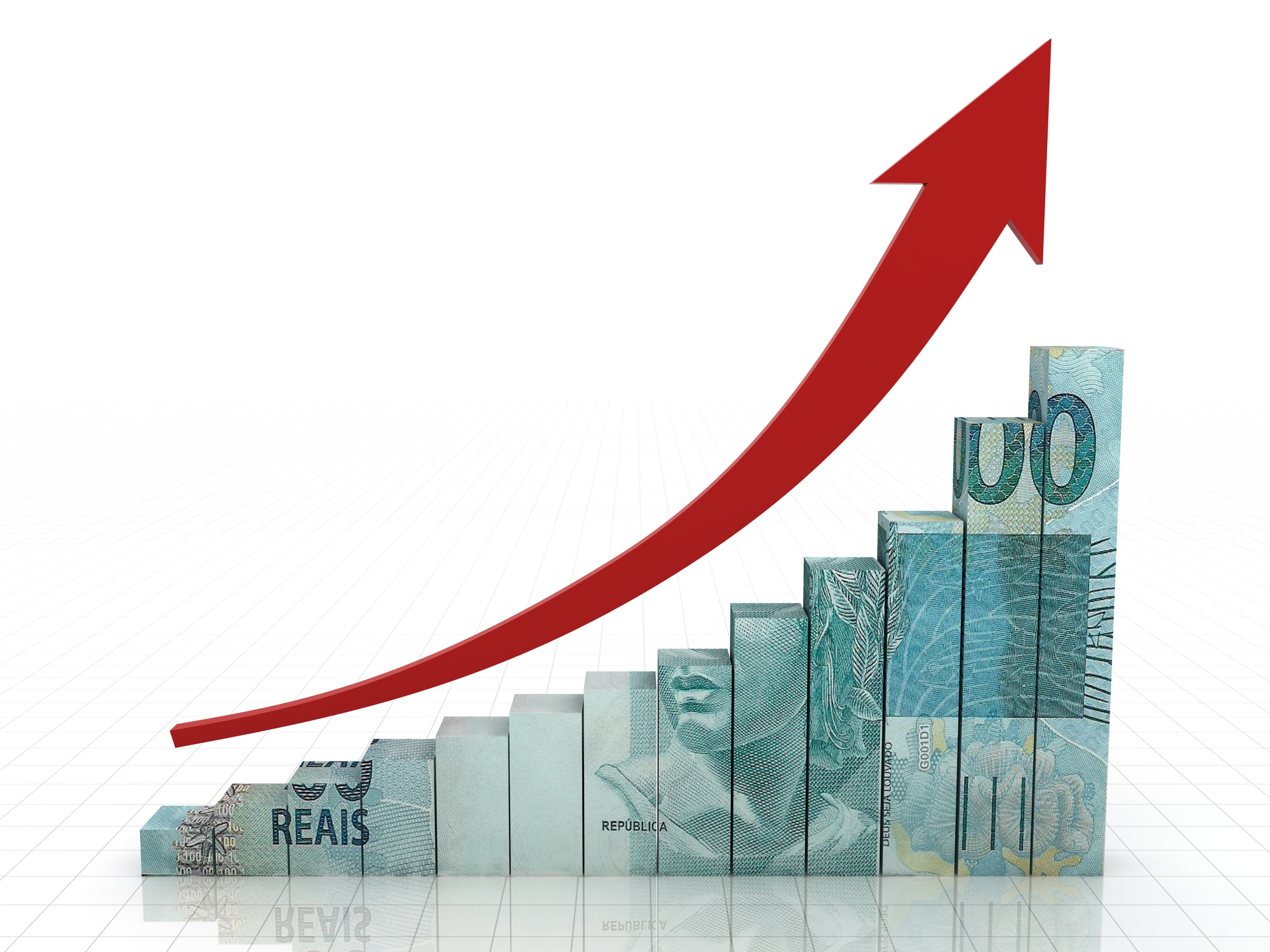 Brazilian money real growth chart graph investment